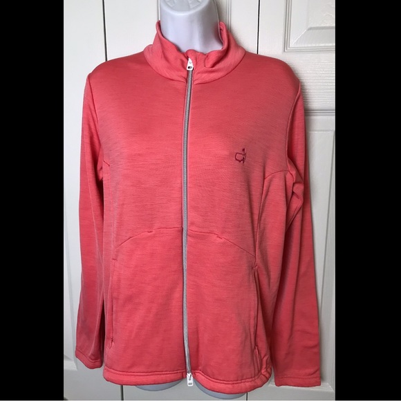 MASTERS Augusta Jacket Murray CL Coat Coral Pink Orange Golf Mid Layer Zip KJUS - Picture 10 of 10
